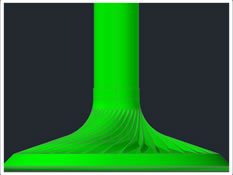 Swirling Intake Valve Rendering